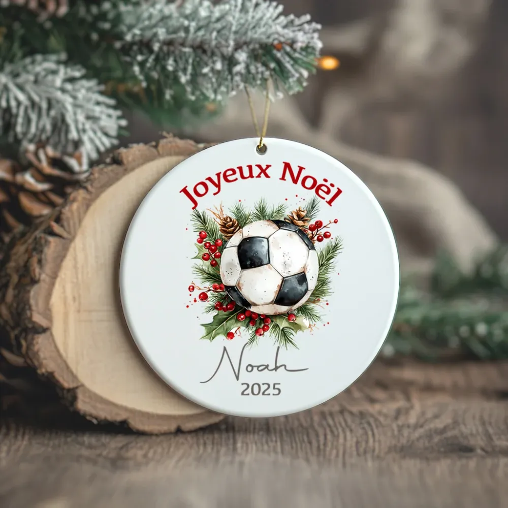 Soccer - Ornement/Boule de Noël OLEOOPS