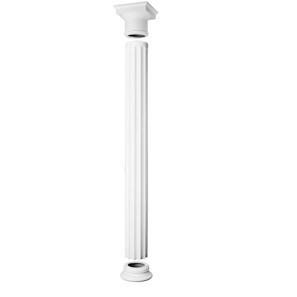 Set Colonne Entière Dorique cannelée basse Orac Décor