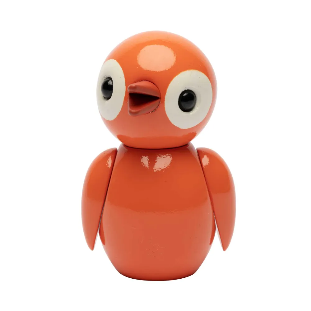 ORANGE OPTIMISTIQUE - Petit oiseau décoratif en bois - Spring Birds - Chresten Sommer | Printemps Copenhague