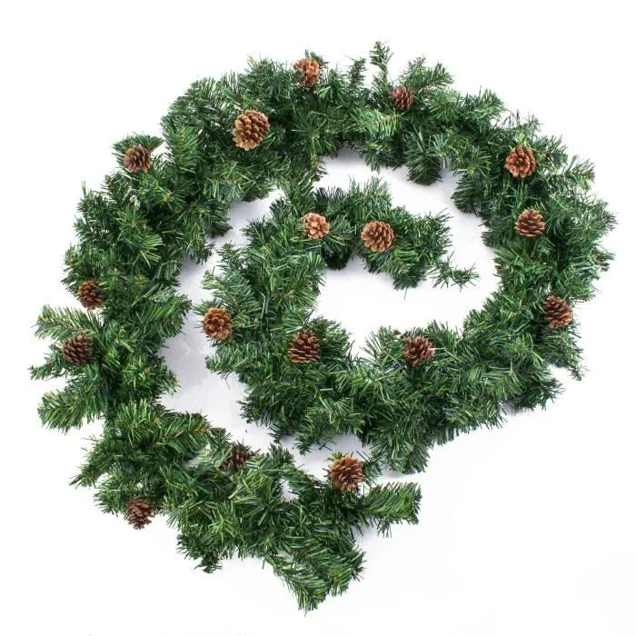 GUIRLANDE EN SAPIN+POMME DE PIN – 180CM -MAJESTIC ORCA-DECO_NW