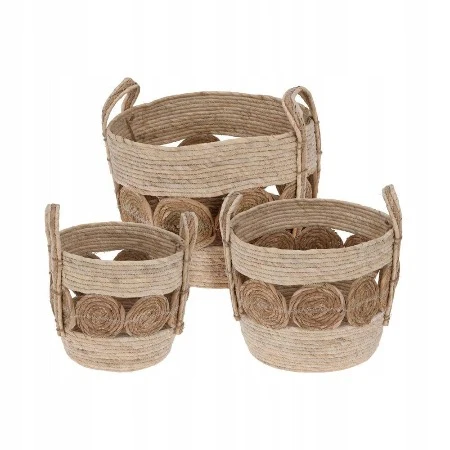 PANIER EN PAILLE TRESSE-SET DE 3PCS-COULEUR NATURELLE ORCA-DECO_NW