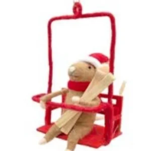 Ornement - Souris sur remonte-pente - Christmas forever