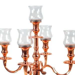 Pack de 5 bougeoirs inserts en verre assortis Chandelier candélabre 5 bras hauteur 10 cm