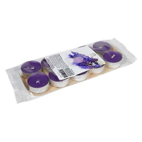 Pack de bougies parfumées « bougie à réchaud ». 10 pièces - musc blanc