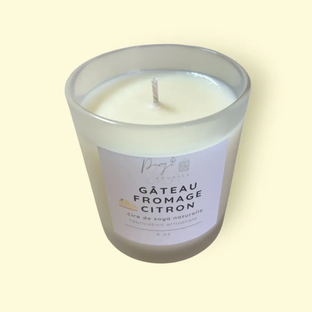 Bougie 6oz gâteau fromage citron Pagi Bougies