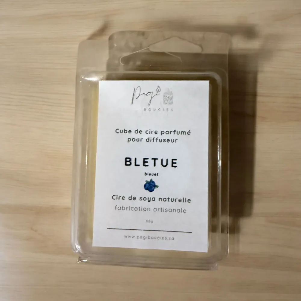 Cube de cire - Bleuet Pagi Bougies