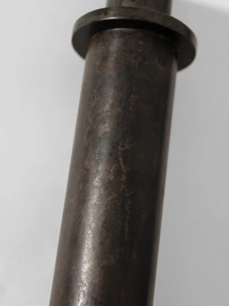 Pair Brutalist Massive Iron Candle Holder, 1970s