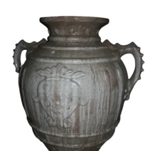 Paire de Grandes Jarres Anciennes en Terre Cuite Émaillée, Début 1900