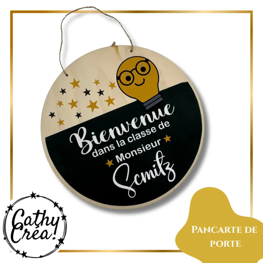 Pancarte de bienvenue - Thème ampoule
