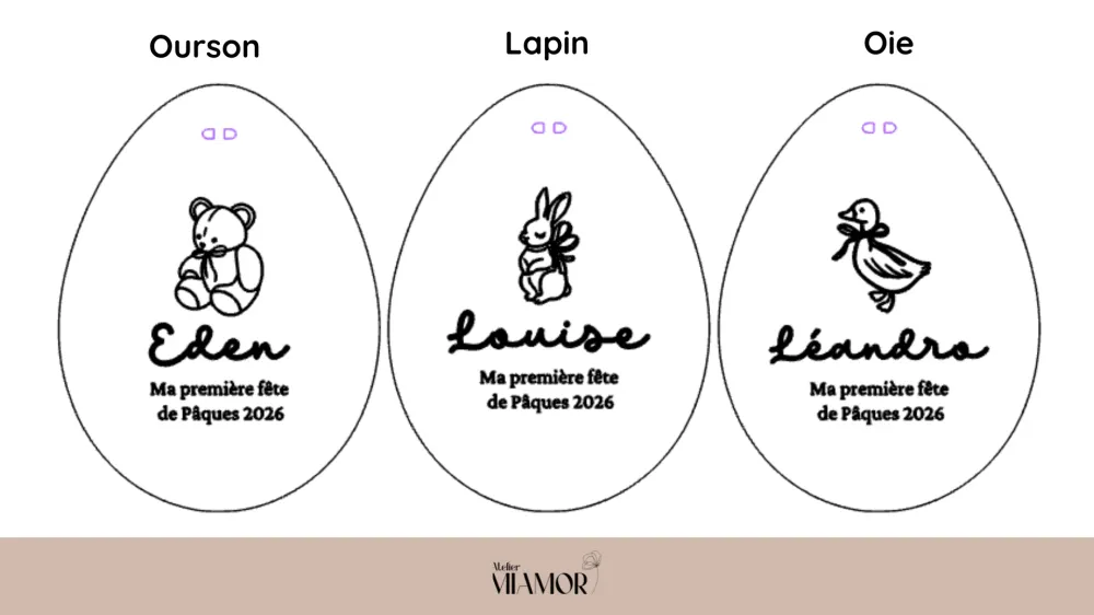 Pancarte "ma première fête de Pâques" en bois