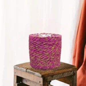 Panier tressé - Rose