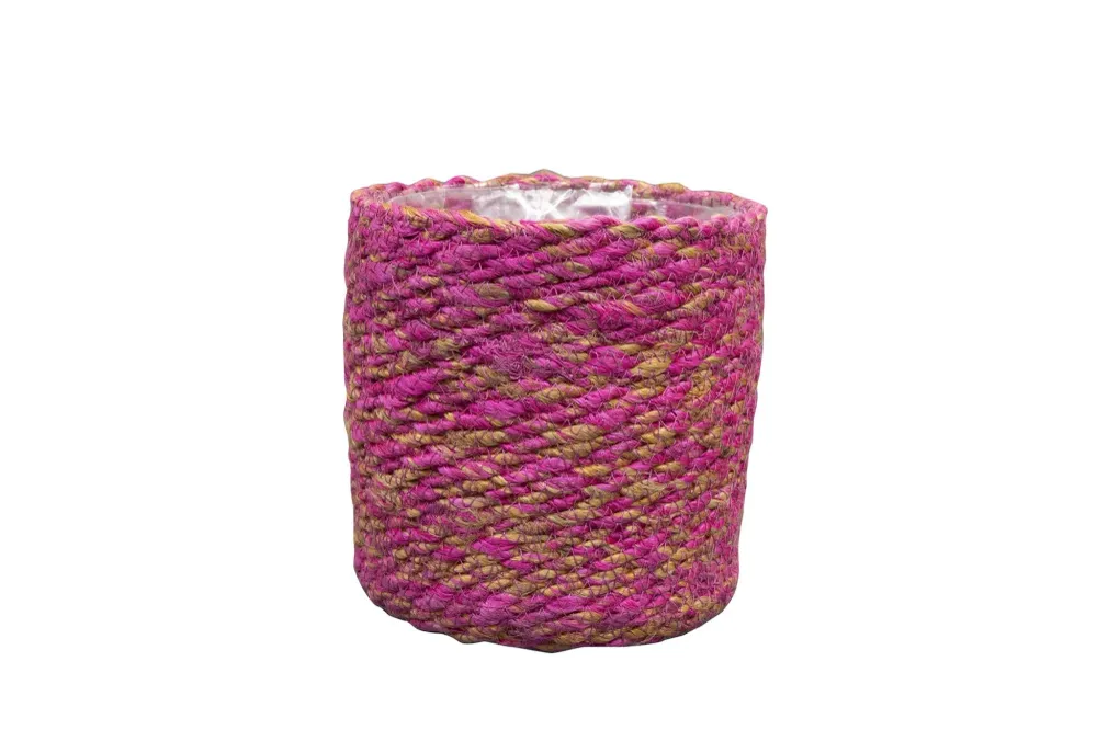 Panier tressé - Rose