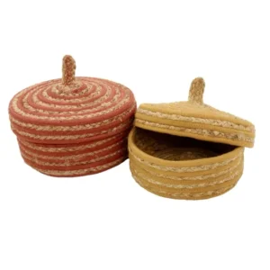 Paniers en jute Atmosphera Kaia lot de 2 pièces - Ø40x31cm - Multi