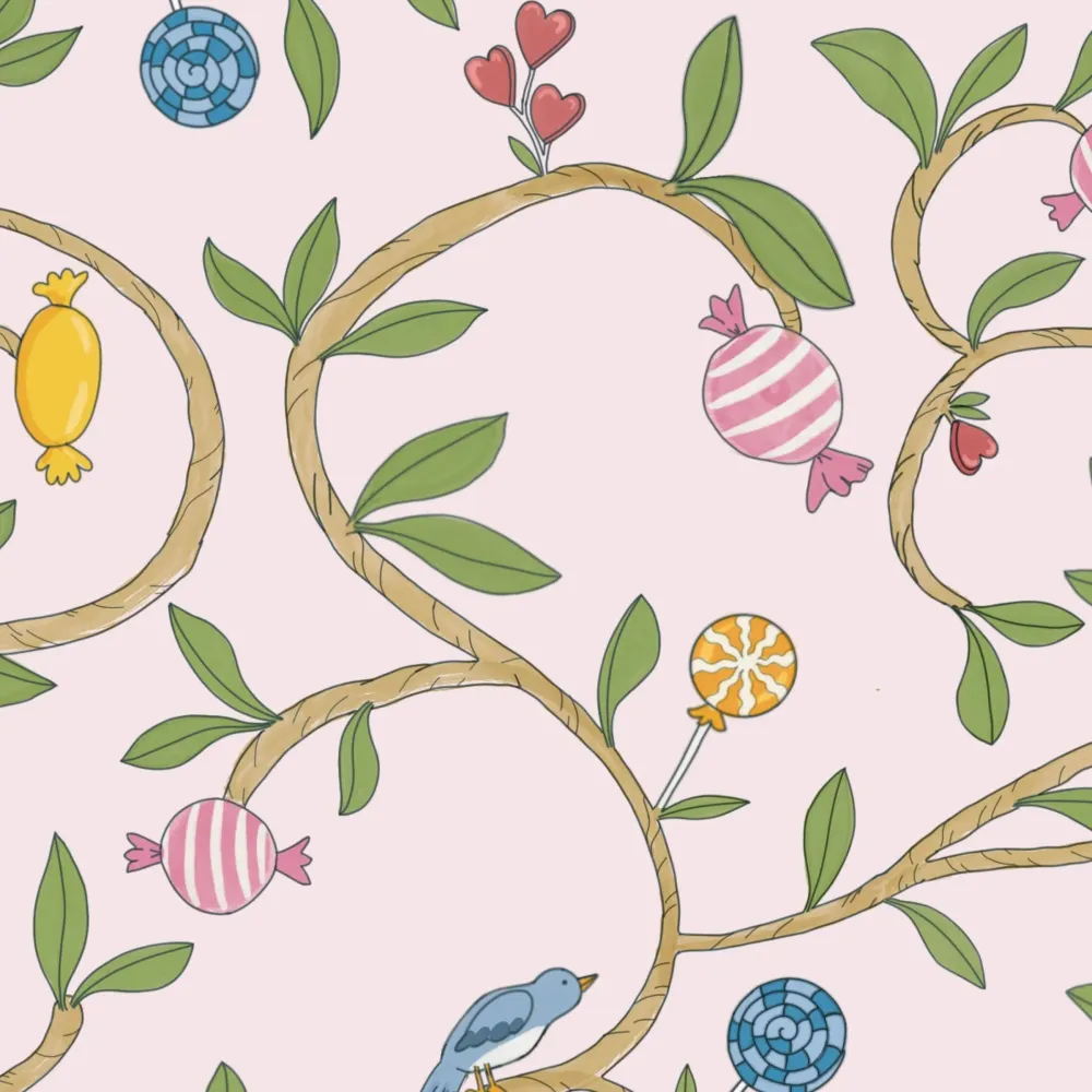 Papier peint en acier atelier florentine - Sweets rose
