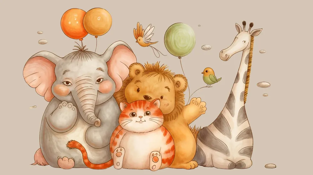 Papier peint animaux | Amis de la jungle