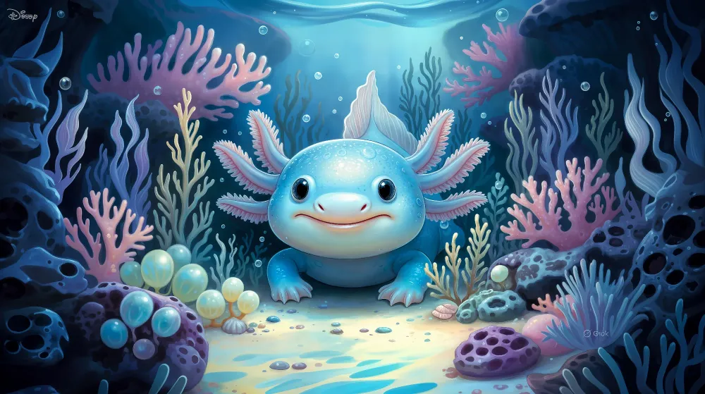 Papier peint chambre enfant | Créature sous-marine et coraux colorés