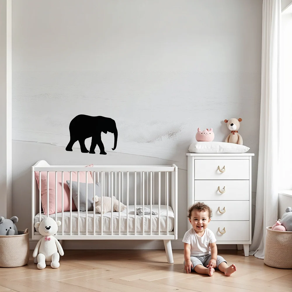Papier peint chambre enfant | Éléphant sur la plage
