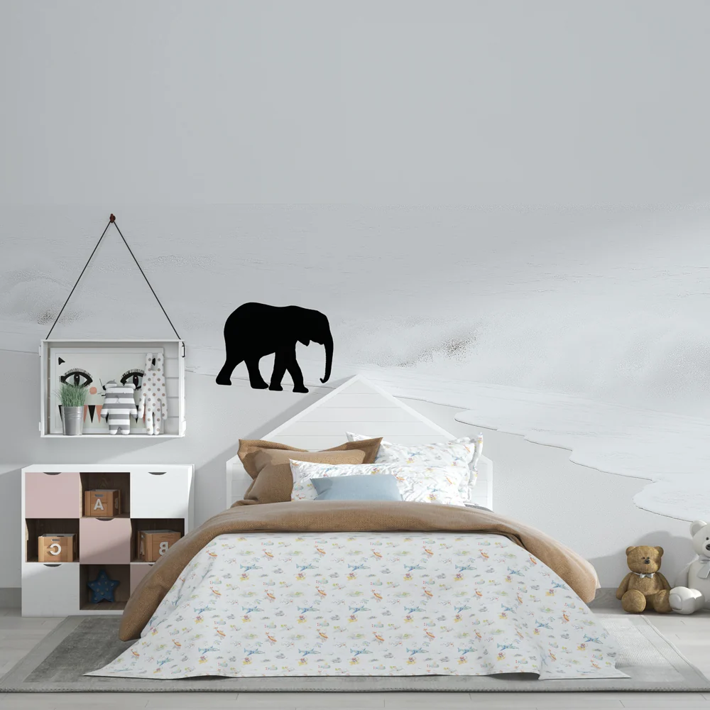 Papier peint chambre enfant | Éléphant sur la plage