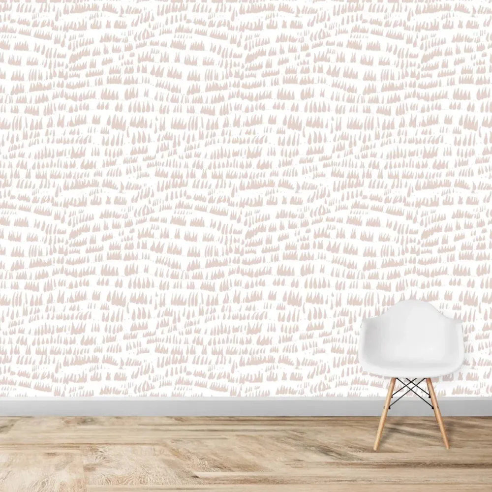 Papier Peint Chambre Enfant à Motif Répété - Daphné Laisse Tomber - Rose