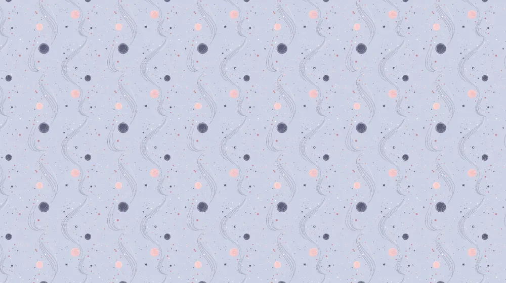 Papier peint chambre enfant à motifs | Univers étoilé avec planètes colorées