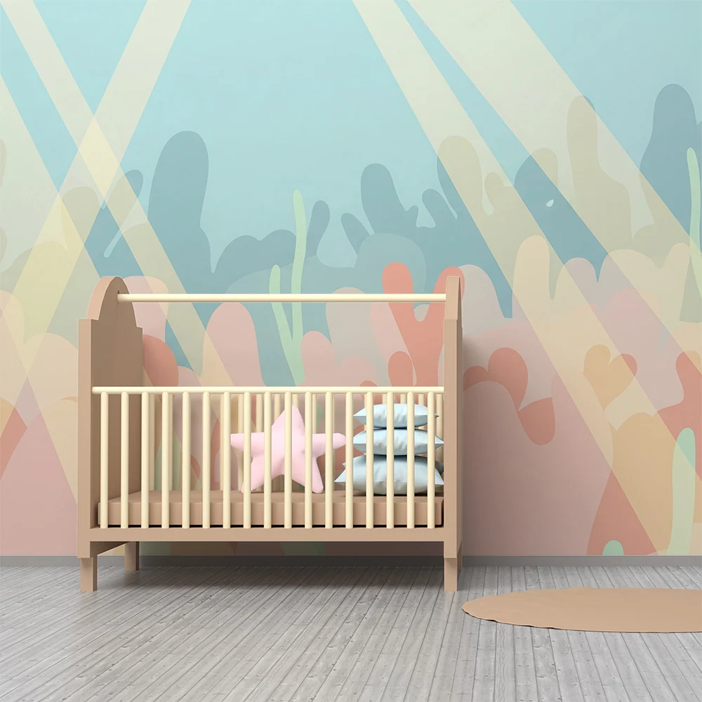 Papier peint chambre enfant | Plongée dans un monde sous-marin coloré avec coraux doux