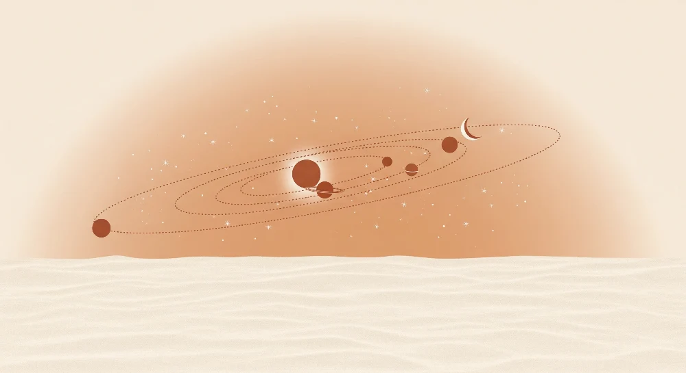 Papier peint chambre enfant | Univers cosmique avec planètes et étoiles