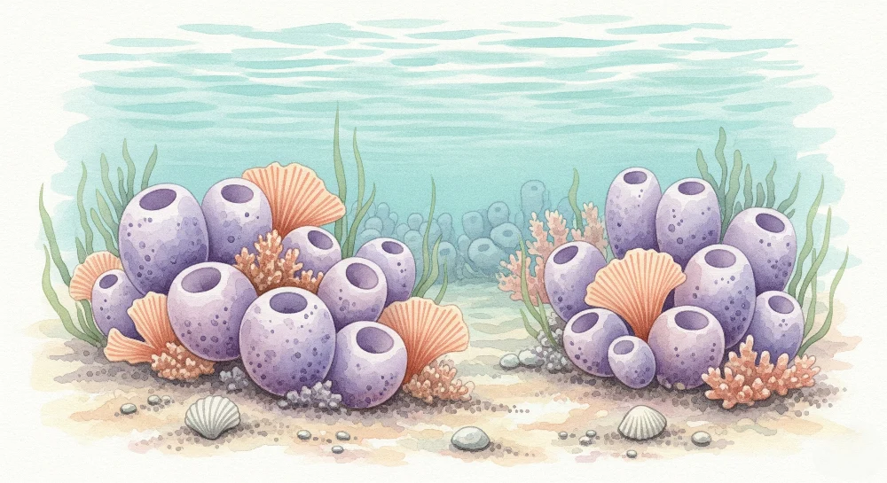 Papier peint chambre enfant | Voyage sous la mer avec coraux et éponges