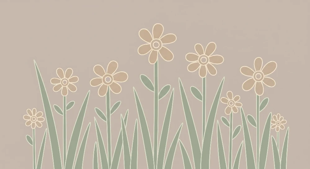 Papier peint chambre bébé | Fleurs délicates et douceur pastel