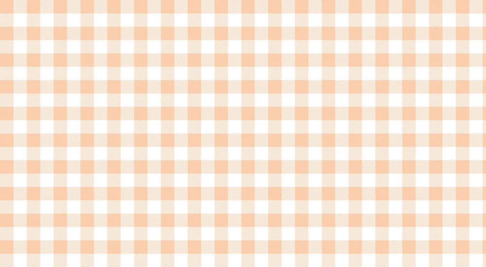 Papier peint chambre bébé | Motif vichy doux en pêche et blanc