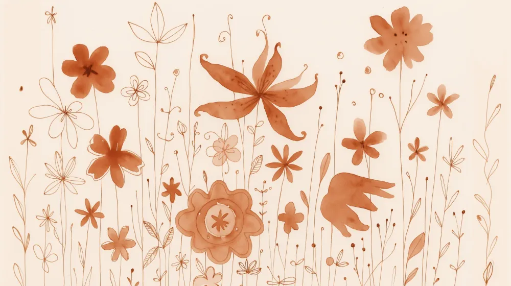 Papier peint floral | Motif aquarelle vintage