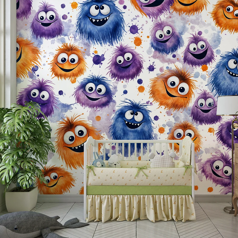 Papier peint monstres amusants | Créativité et couleur