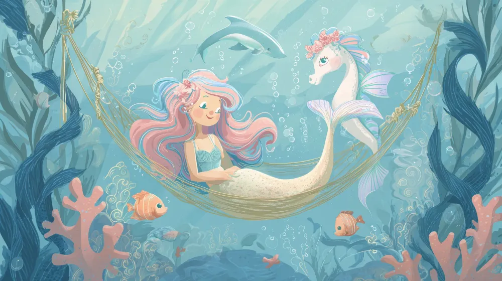 Papier peint sirène | Rêverie sous-marine féerique