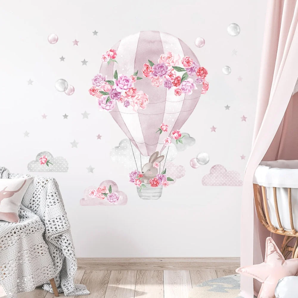 PASTELOVELOVE stickers muraux pour enfants ballon rose