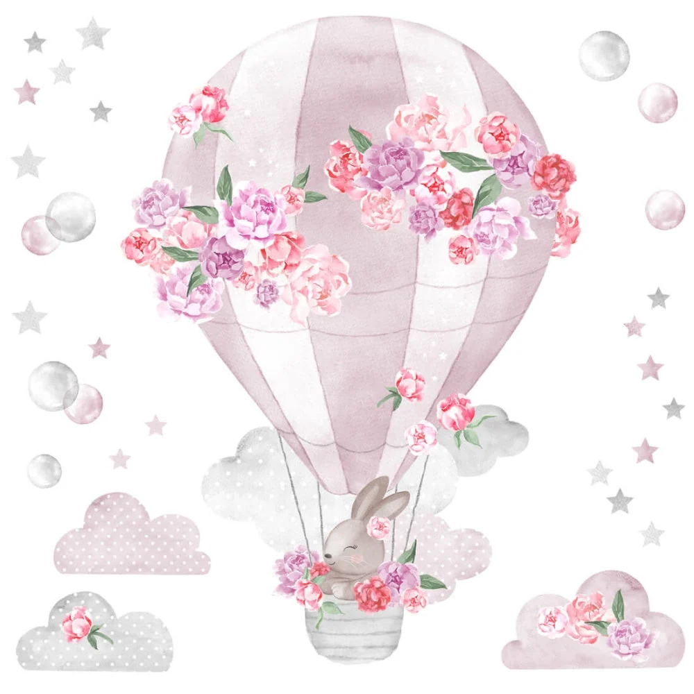 PASTELOVELOVE stickers muraux pour enfants ballon rose