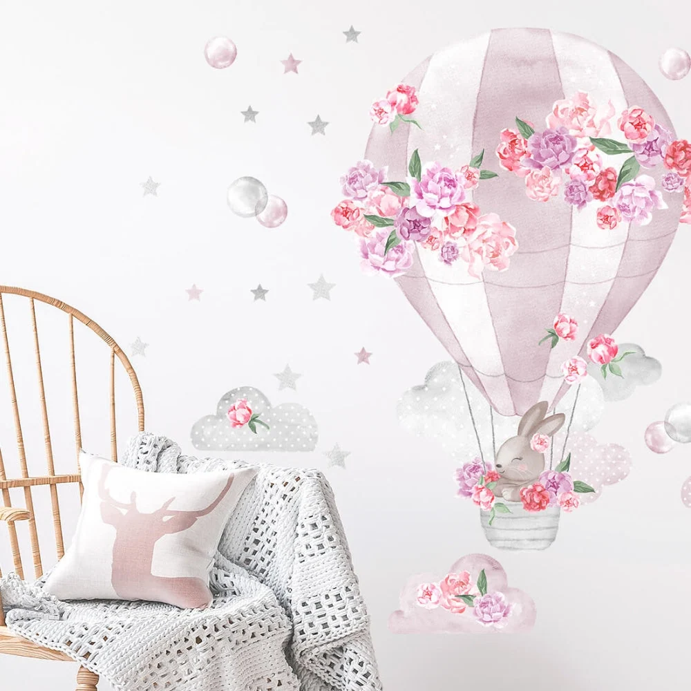 PASTELOVELOVE stickers muraux pour enfants ballon rose