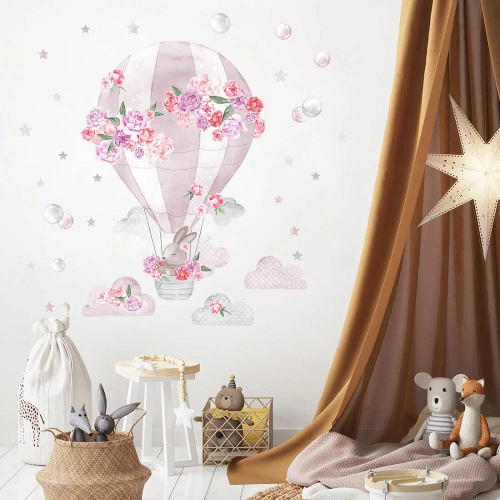 PASTELOVELOVE stickers muraux pour enfants ballon rose