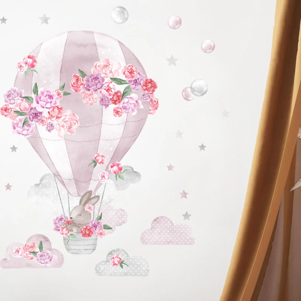 PASTELOVELOVE stickers muraux pour enfants ballon rose