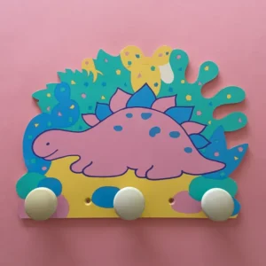 Patère bois kids DINO PASTEL