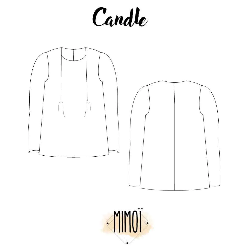 PDF - Patron digital de la blouse Candle de Mimoï du 32 au 50 (fr)
