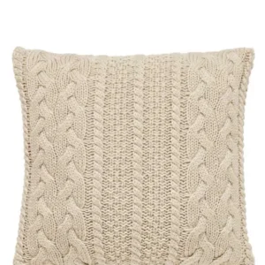 Peacock Blue Stanley Cushion, Natural