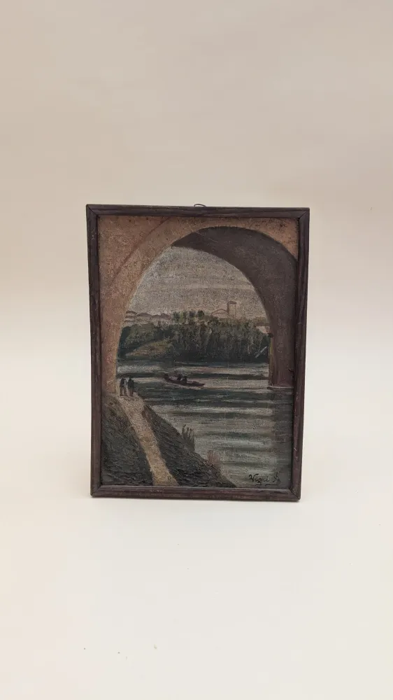 PEINTURE ANCIENNE 28x20 cm