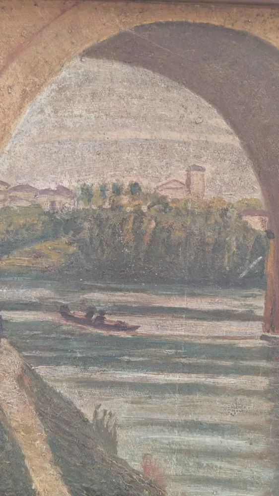 PEINTURE ANCIENNE 28x20 cm