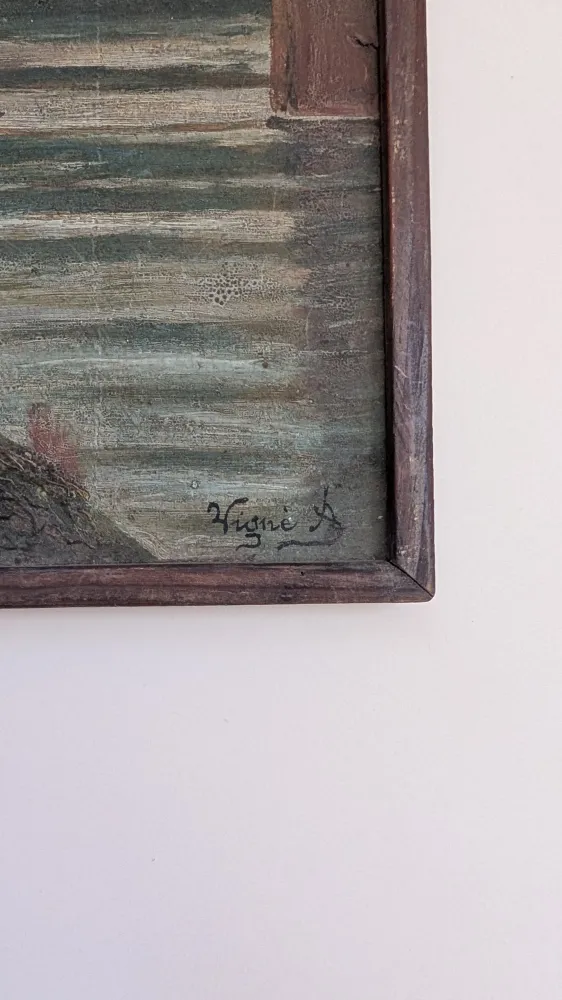 PEINTURE ANCIENNE 28x20 cm
