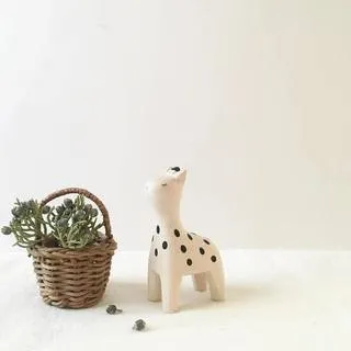 Perche en bois pour animaux Girafe