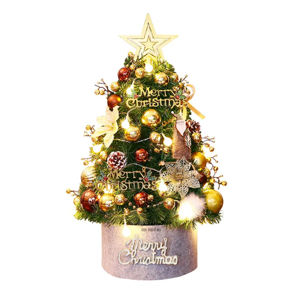 Petit arbre de noël pour la maison et le bureau, mini décorations de noël, arrangement de cadeaux, grands ornements créatifs