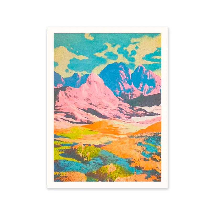 Petite Affiche Riso Patchwork Landscape