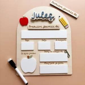 Bois // Affiche scolaire pomme Petite Pivoine