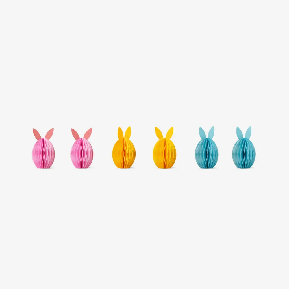 Petites décorations de Pâques en papier alvéolé - 6 pcs