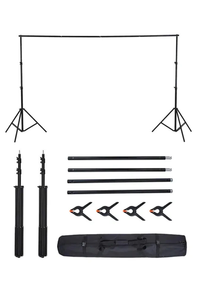Kit de support de toile de fond réglable 3x4 m pour studio de photographie Photographic Equipment