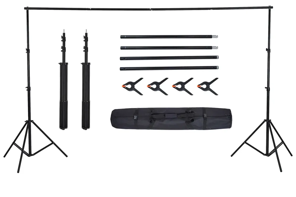 Kit de support de toile de fond réglable 3x4 m pour studio de photographie Photographic Equipment